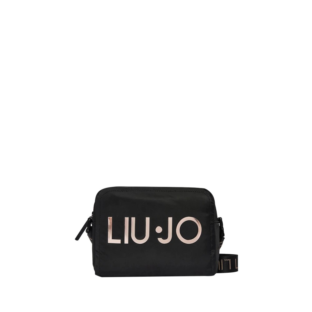 Liu Jo Zwarte schoudertas met gouden details Black Dames