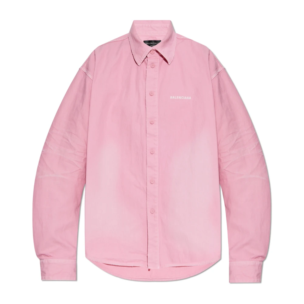 Balenciaga Shirt met logo Pink Dames