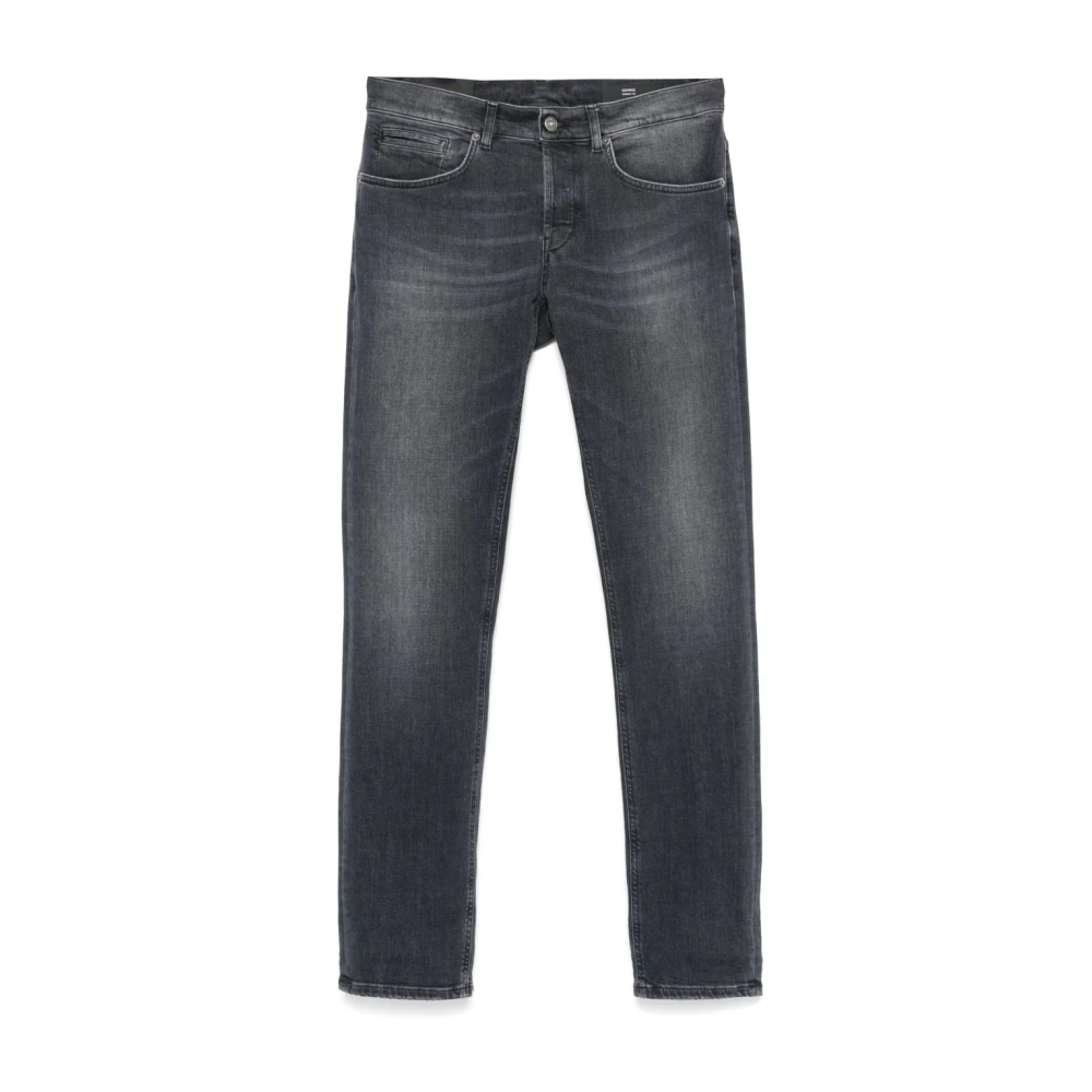Dondup Zwarte Jeans met Verborgen Rits Black Heren