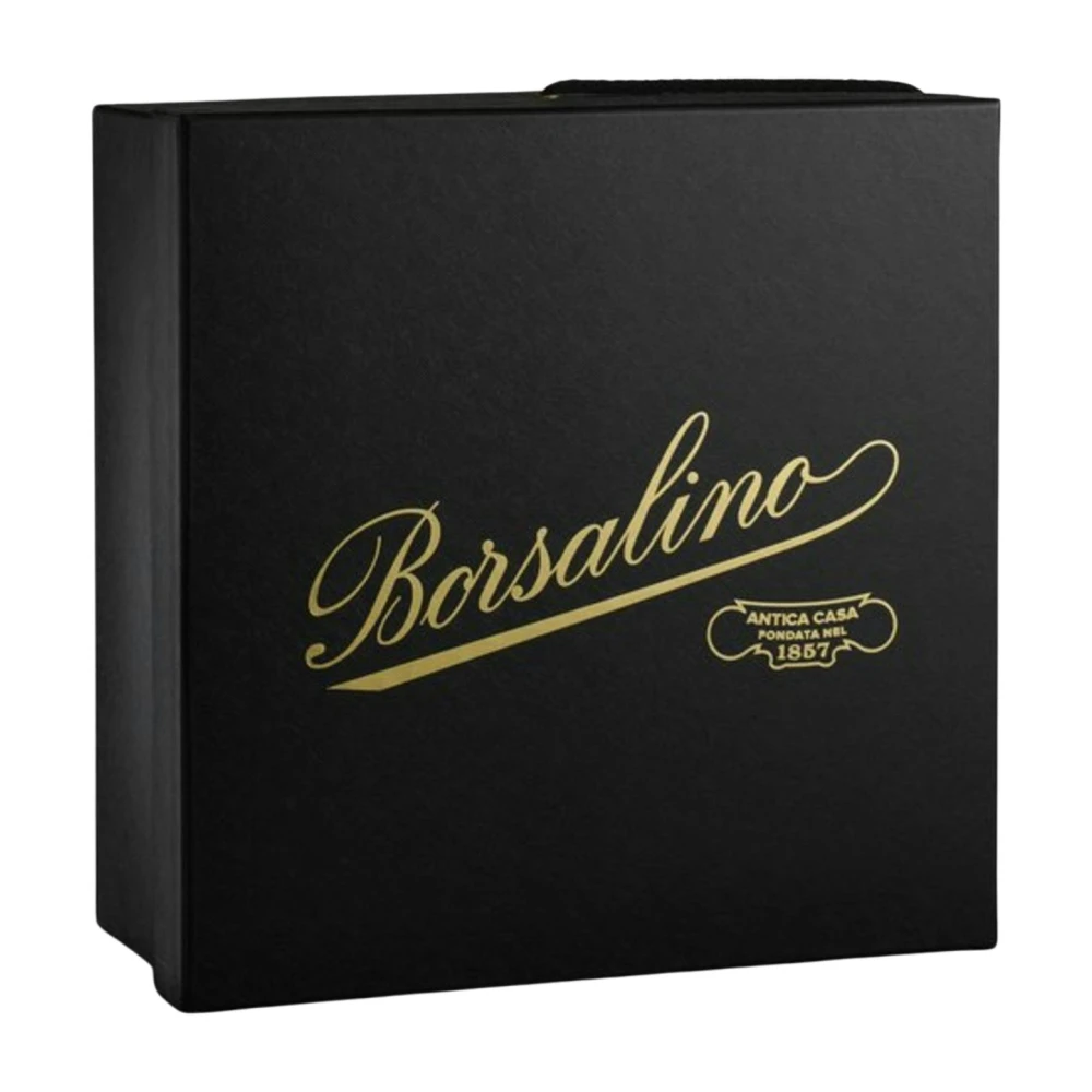 Borsalino Elegante Hoedendoos voor Stijlvolle Hoeden Black Unisex