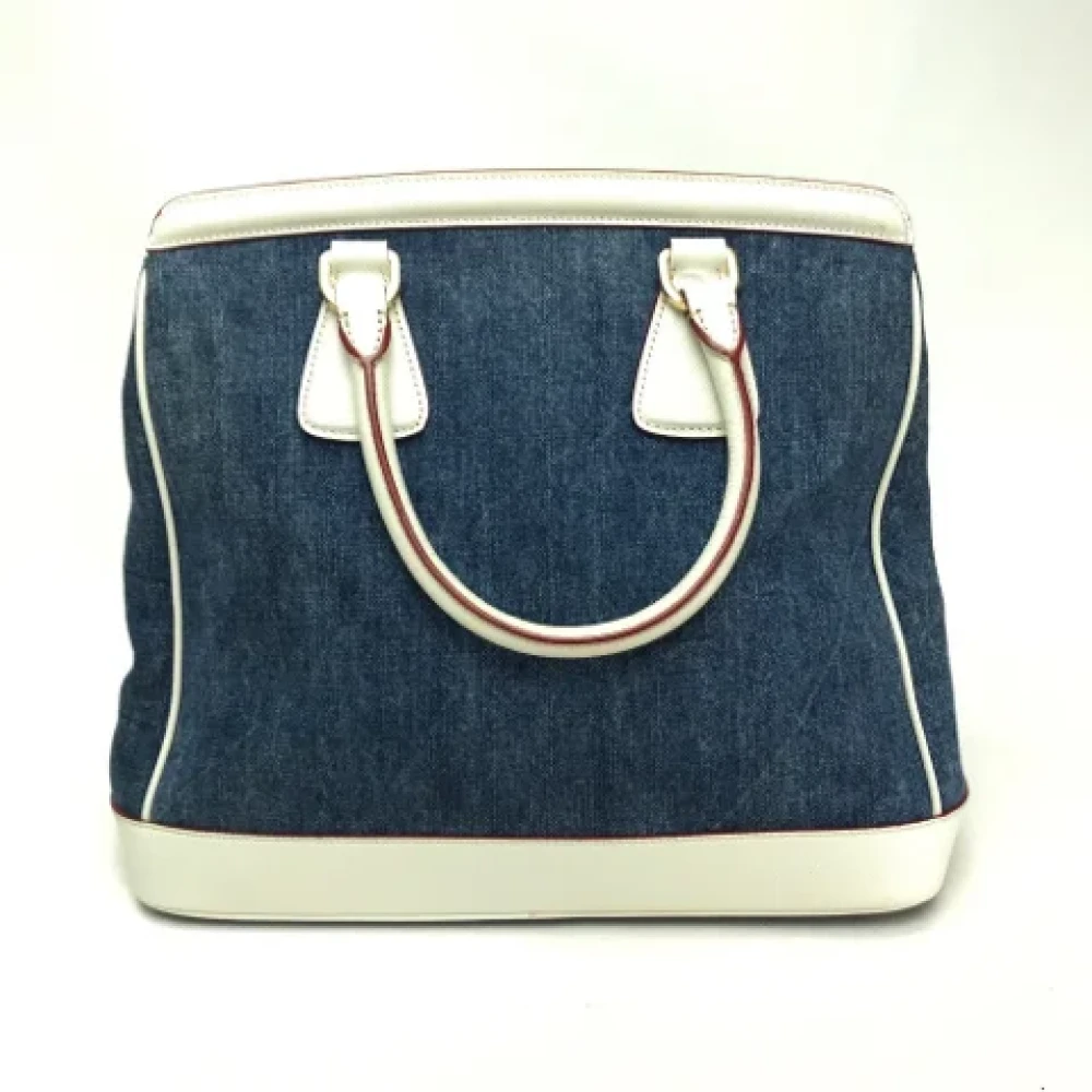 Prada Vintage Pre-owned Leather prada-bags Blue Dames