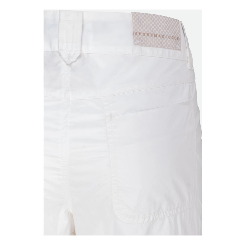 SPORTMAX Cargo Broek Wit met Zakken White Dames
