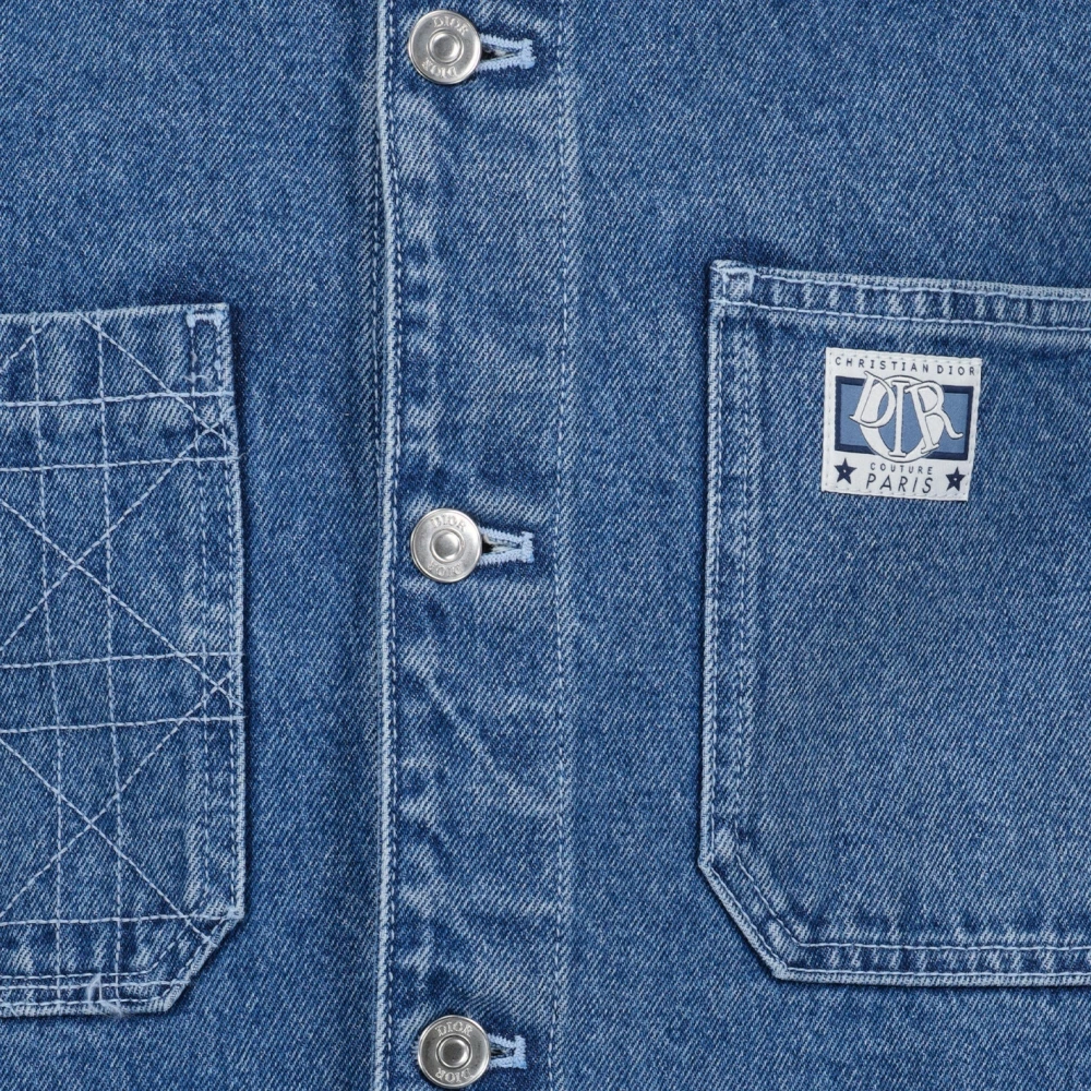 Dior Denim Charm Shirt Herfst-Winter 2024 Mannen Blue Heren