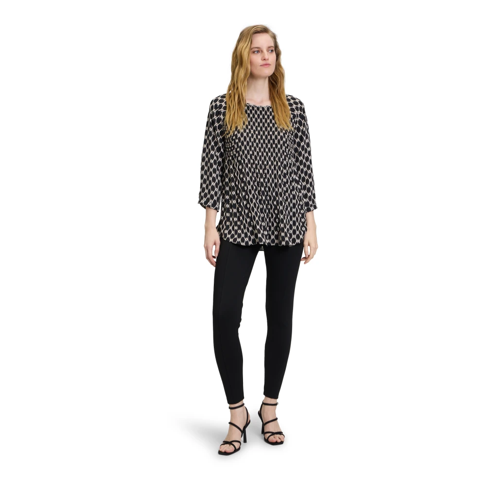 Betty Barclay Geplooide Blouse Black Dames