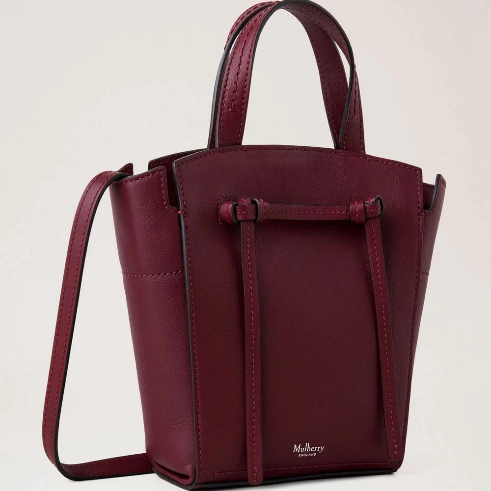 Mulberry Clovelly Mini Tote Black Cherry Red Dames