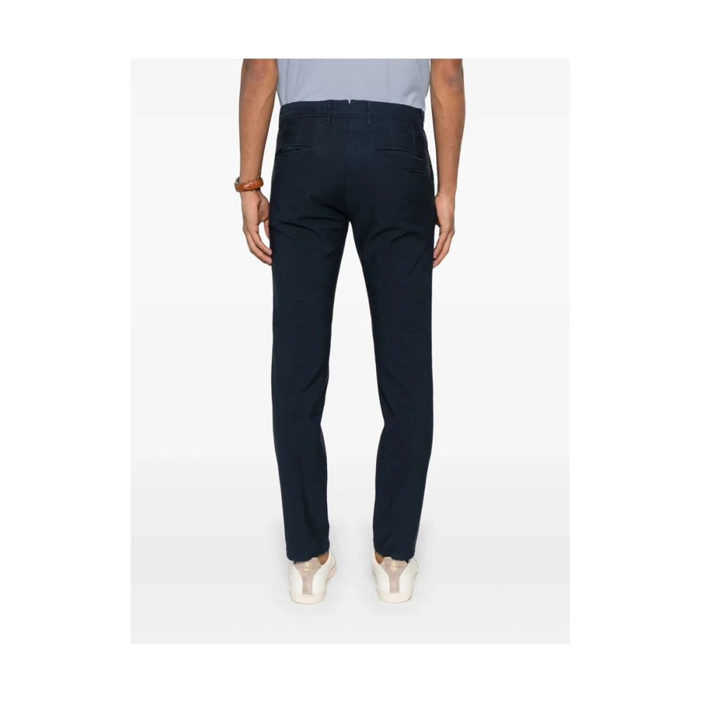 Incotex Blauwe Jeans met Knopen en Zakken Blue Heren