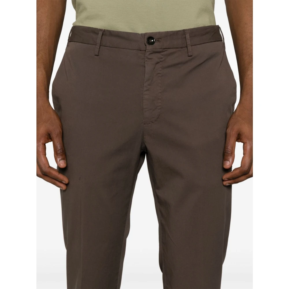 Incotex Casual Katoenen Broek Brown Heren