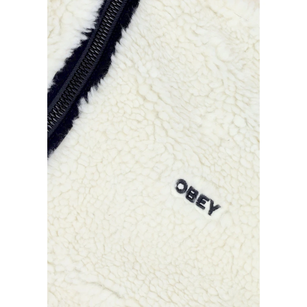 Obey Sherpa Icon Jas met Ritssluiting White Heren
