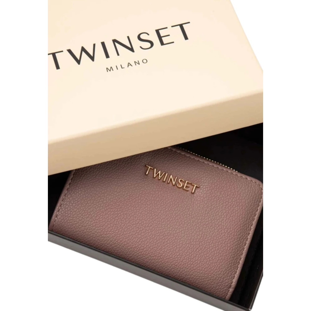 Twinset Roze Portemonnee met Drukknoopsluiting Pink Dames