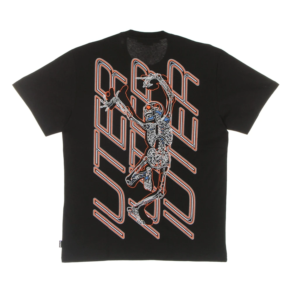 Iuter Zwarte Skeleton Korte Mouw Tee Black Heren
