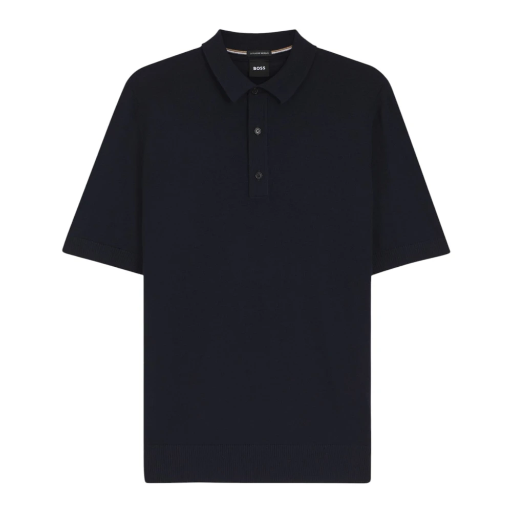 Hugo Men's Blue Polo Shirts, L, H-Nolano Knit Polo