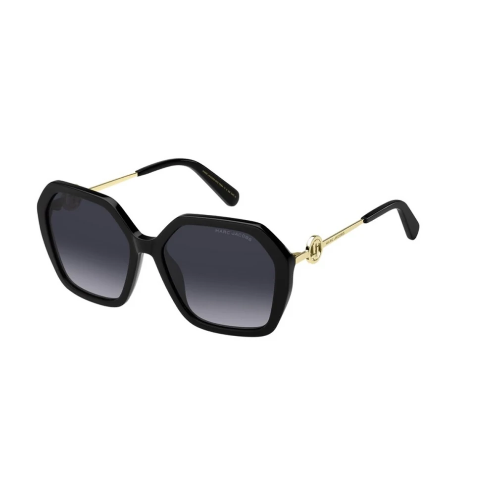 Marc Jacobs Zwarte zonnebril met donkergrijze getinte glazen Black Dames