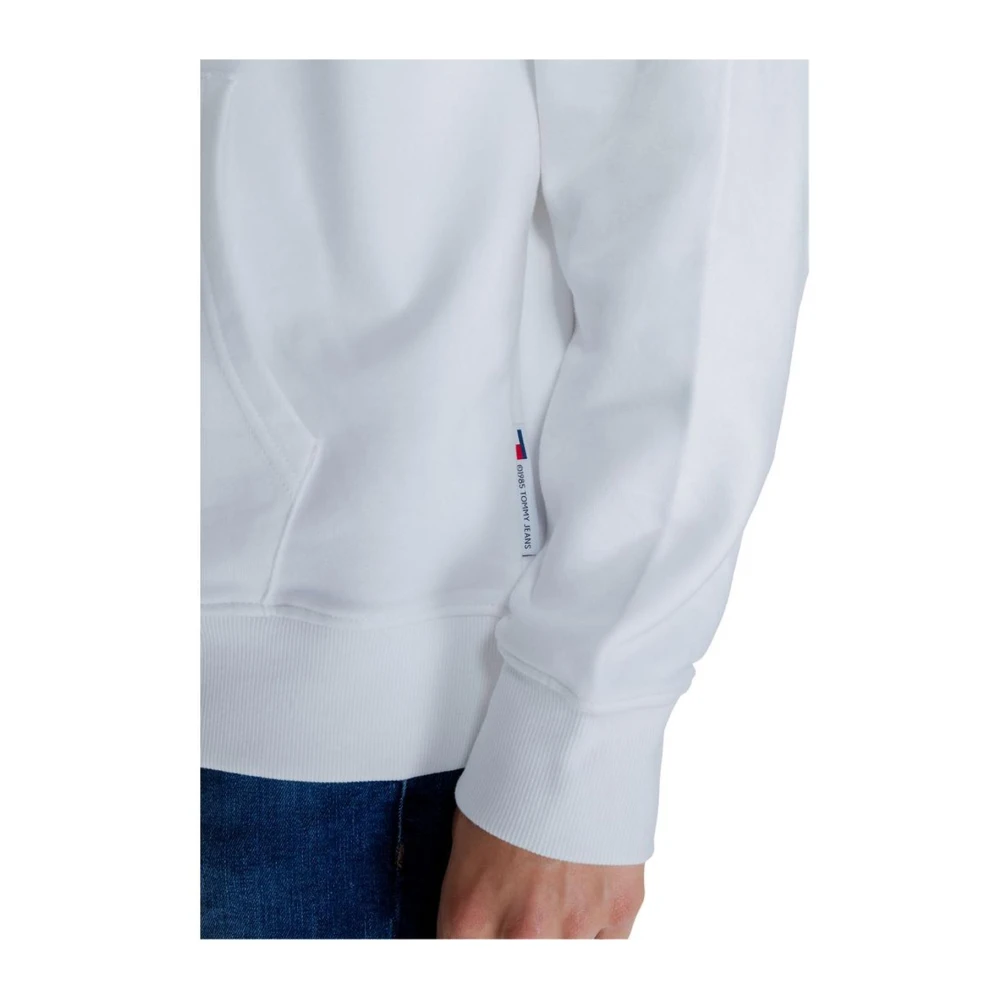 Tommy Jeans Witte Katoenen Hoodie White Heren