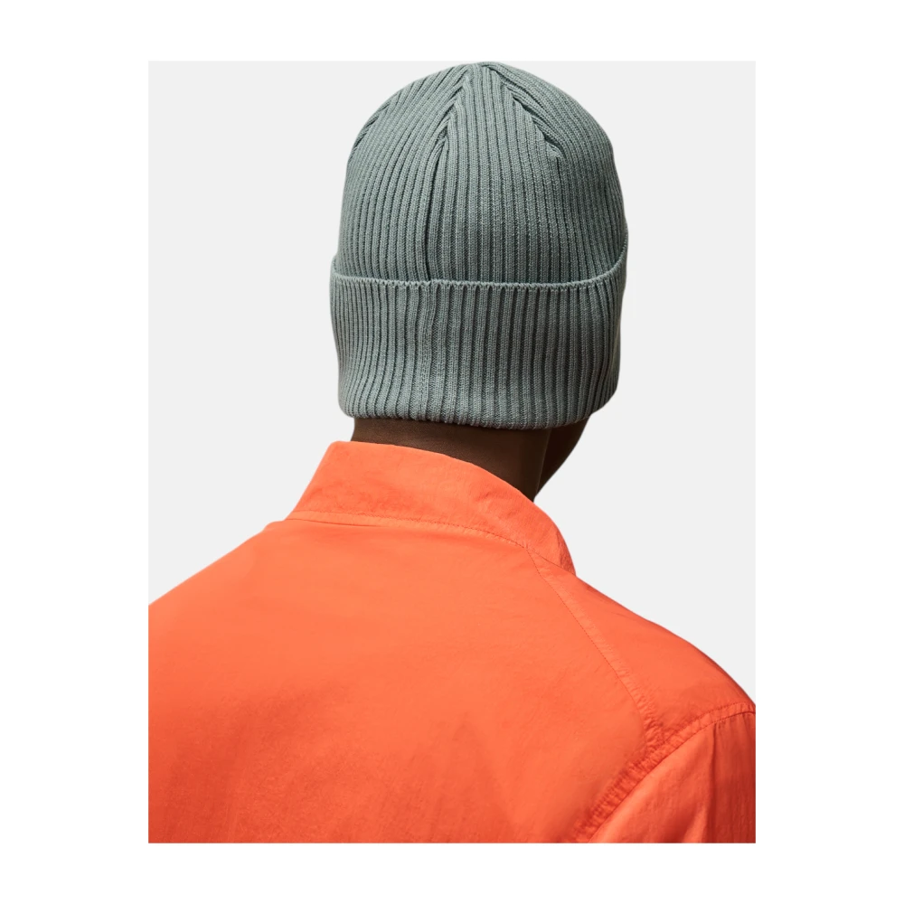 C.P. Company Katoenen Goggle Beanie Stormachtig Weer Blue Heren