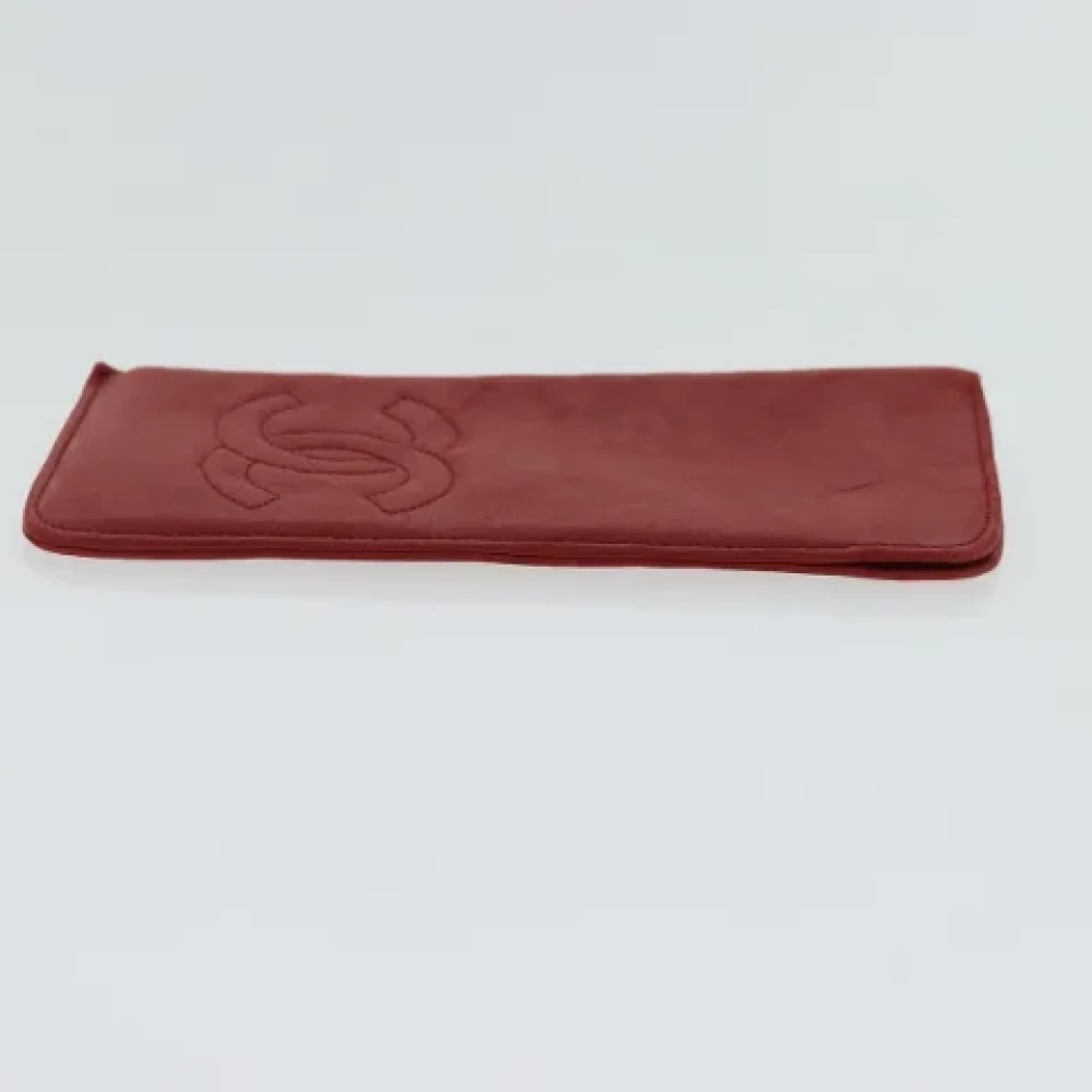 Chanel Vintage Pre-owned Leather pouches Red Dames