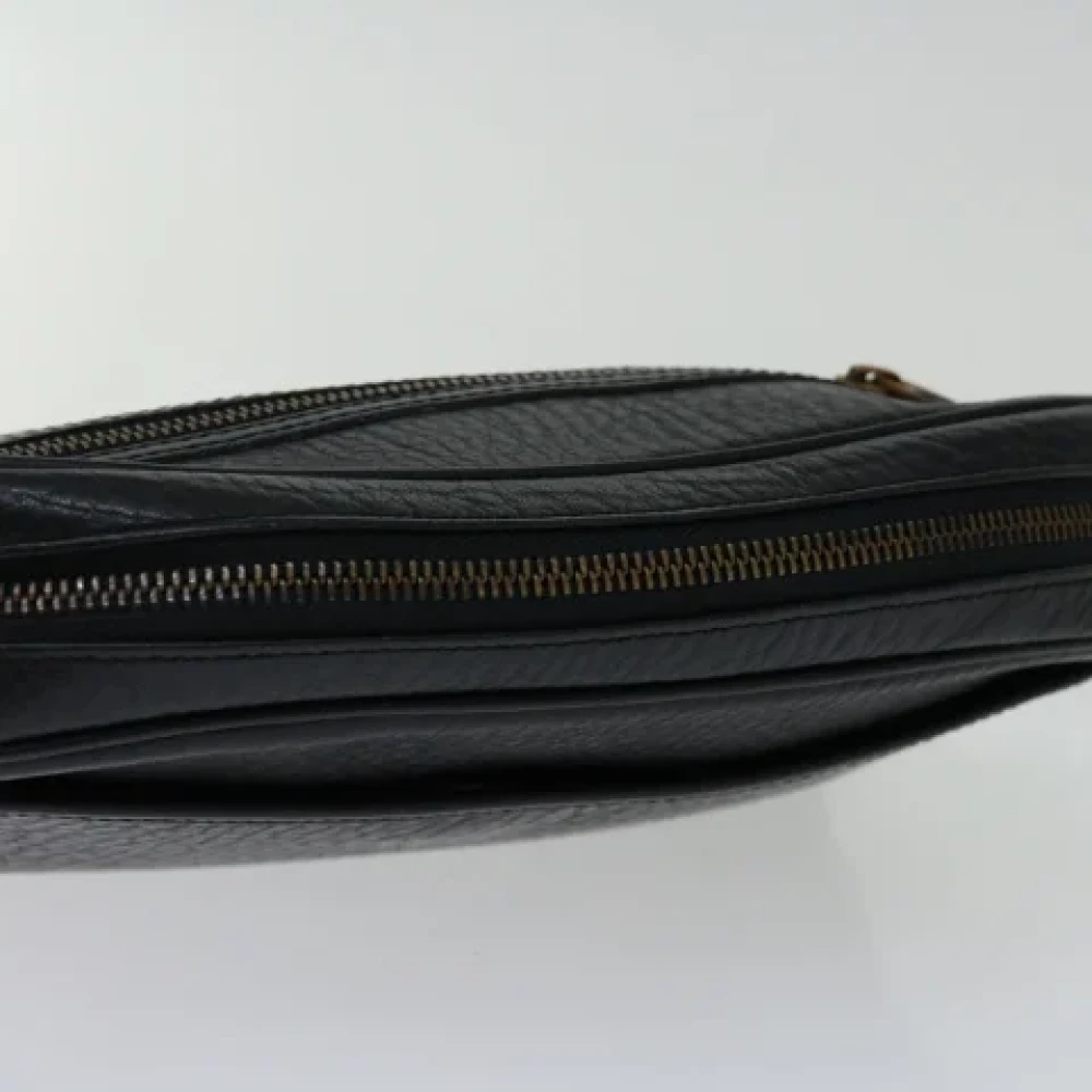 Burberry Vintage Pre-owned Leather clutches Black Dames