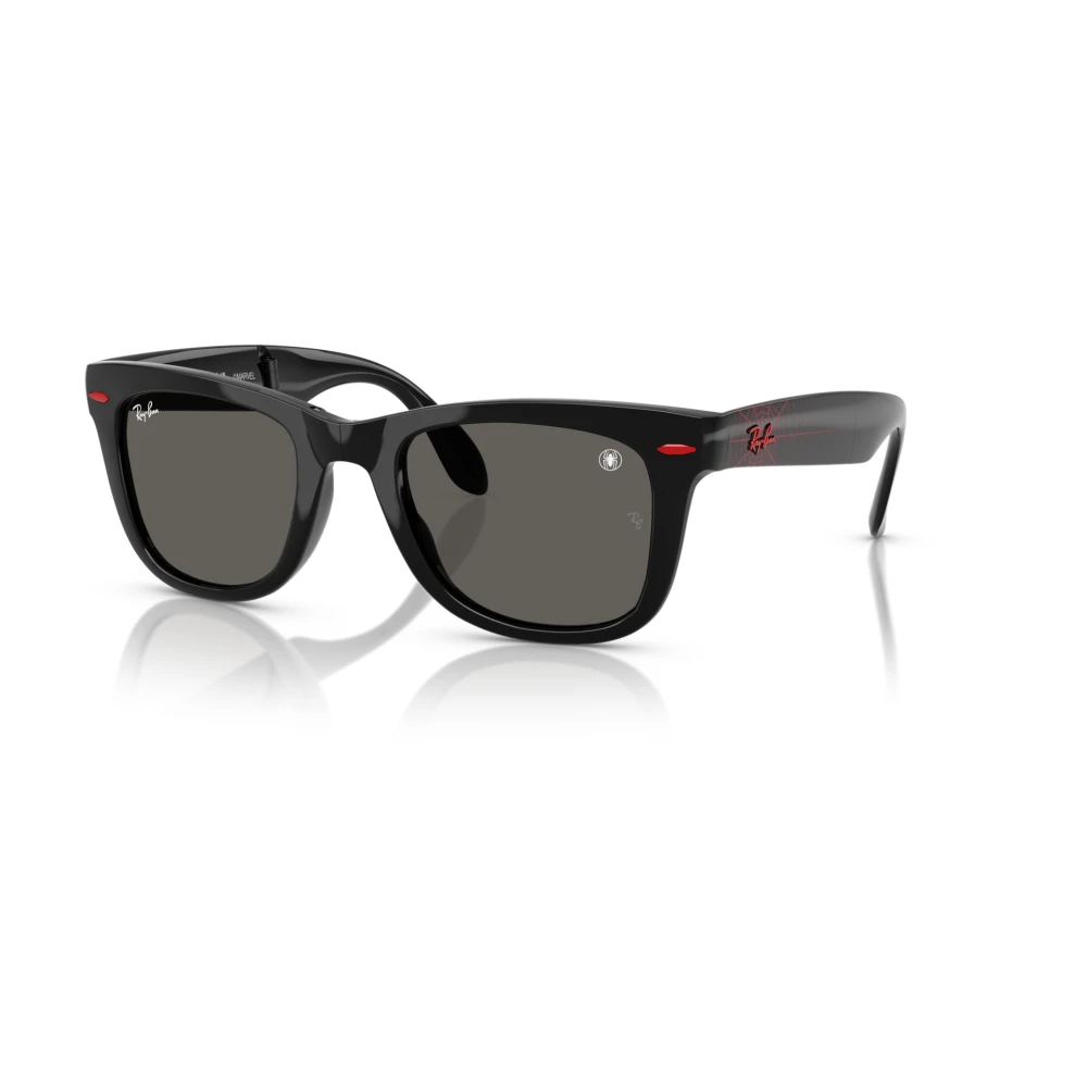 Ray - Ban Black/Grey Rb4105 Folding Wayfarer 6926B1 Man Sunglasses Nylon Squared Normal - Image 2