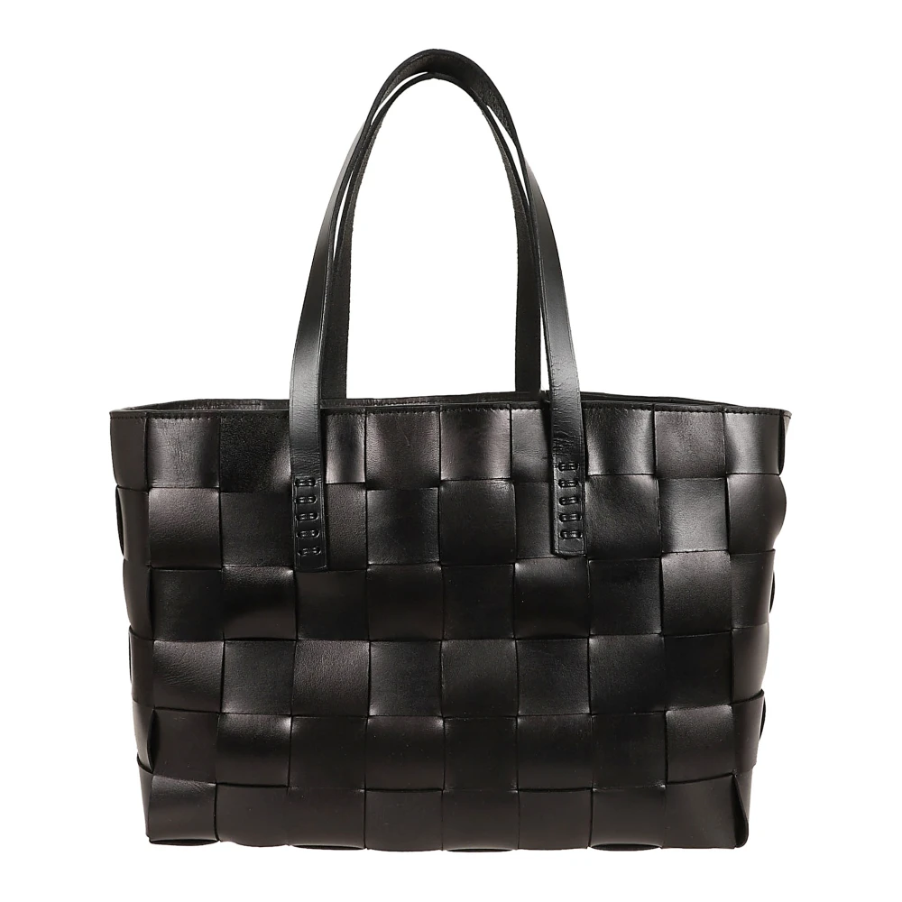 Dragon Diffusion Zwarte Shopper Tas Premium Leer Black Dames