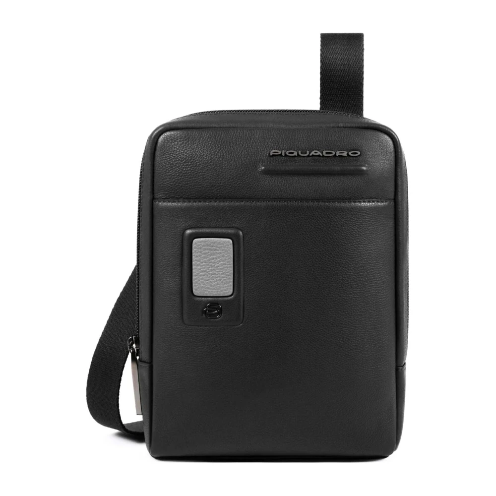 Piquadro Women's Black Customizable Ipad Shoulder Bag