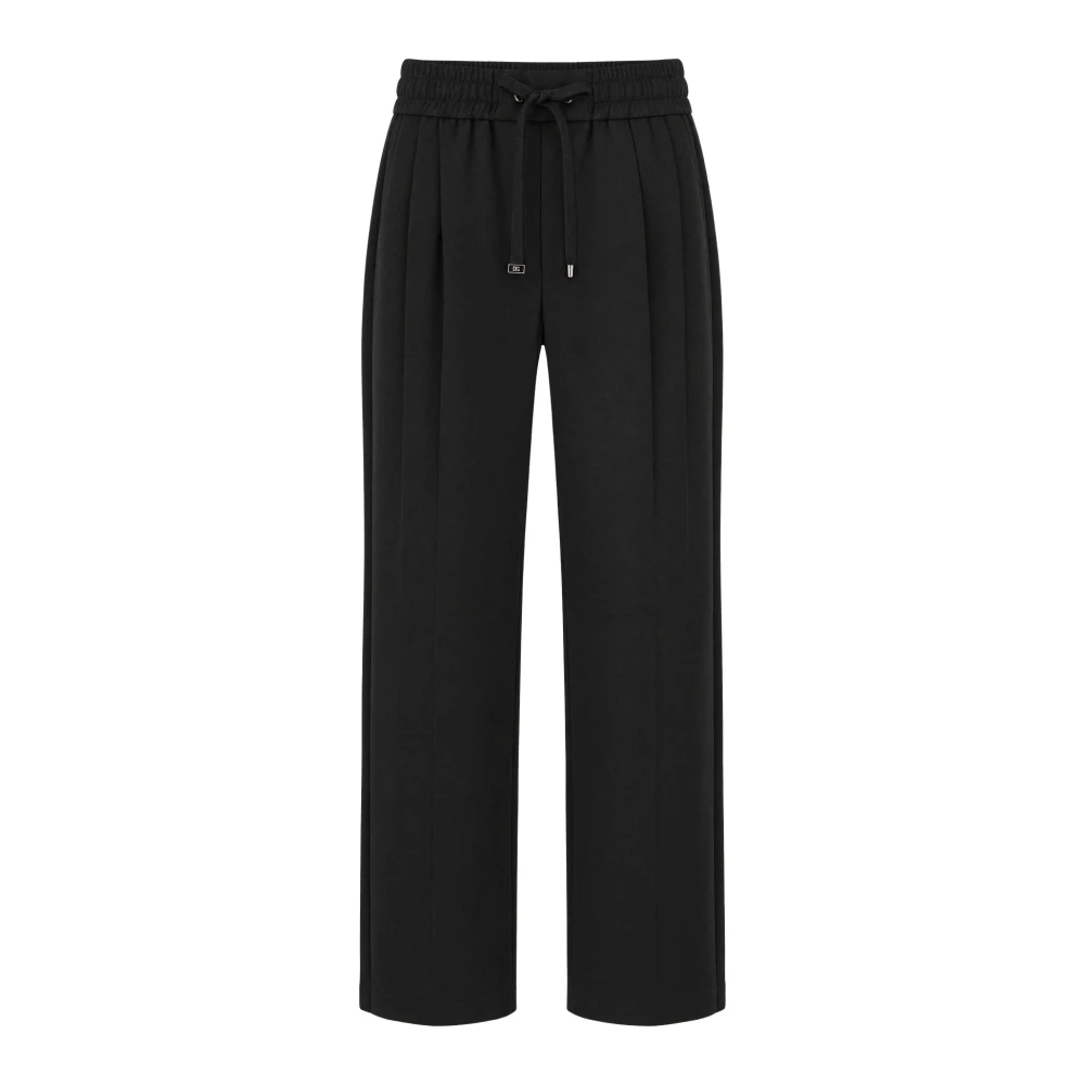 Dolce & Gabbana Wool Gabardine Jogging Trousers - Male - Straight Trousers - Black - S - Trousers