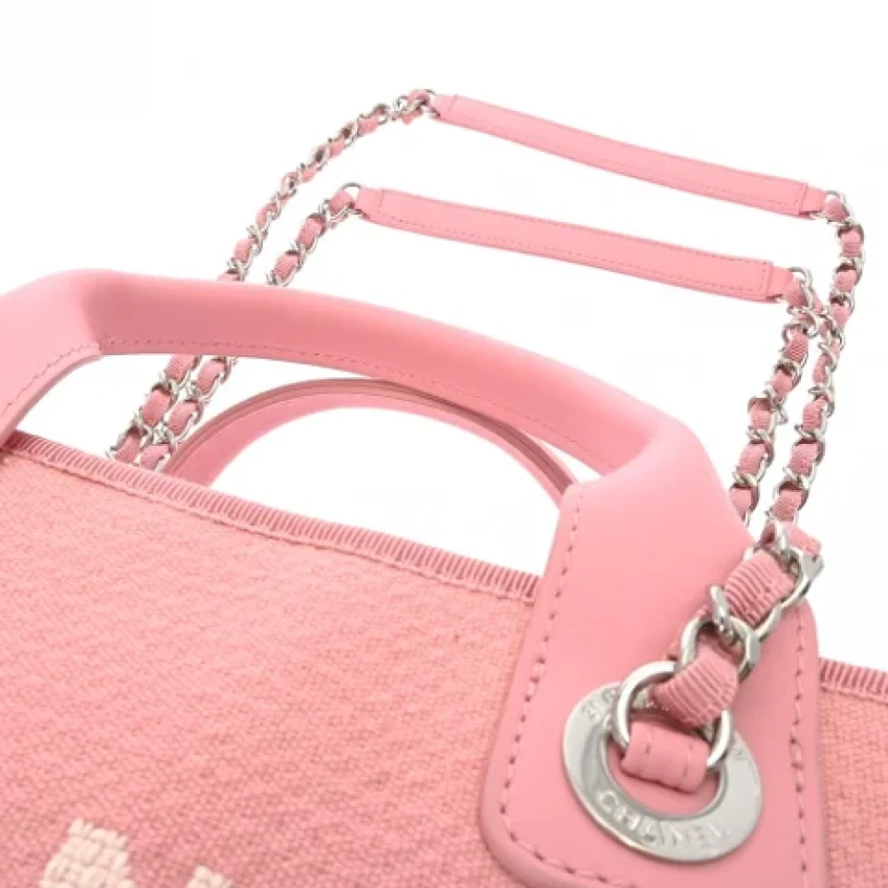 Chanel Vintage Pre-owned Canvas chanel-bags Pink Dames