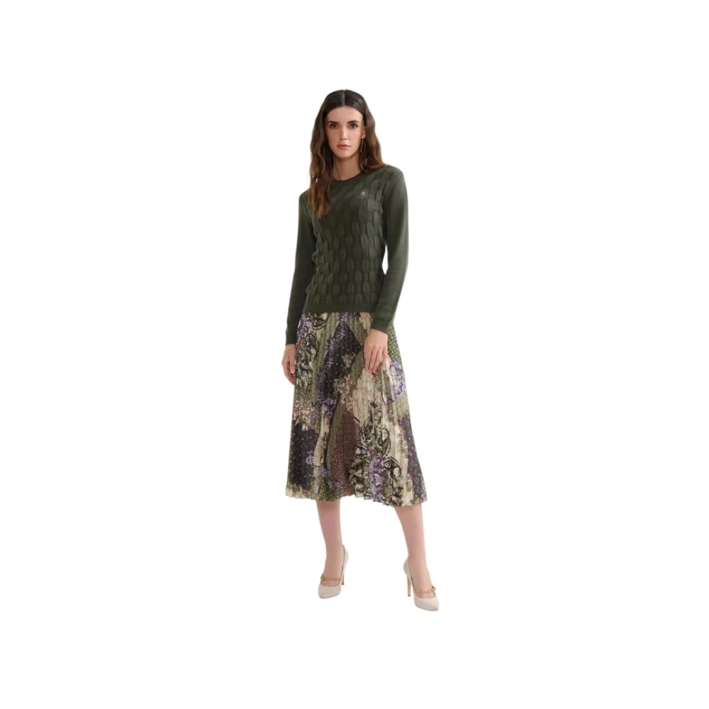 Alviero Martini 1a Classe Ronde Hals T-shirt Green Dames