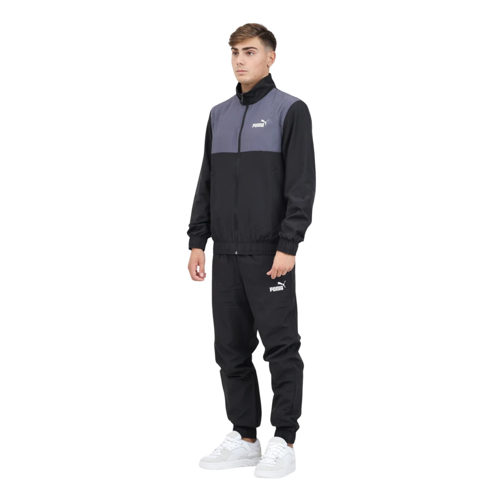 Puma Colorblock Trainingspak voor Mannen Black Heren