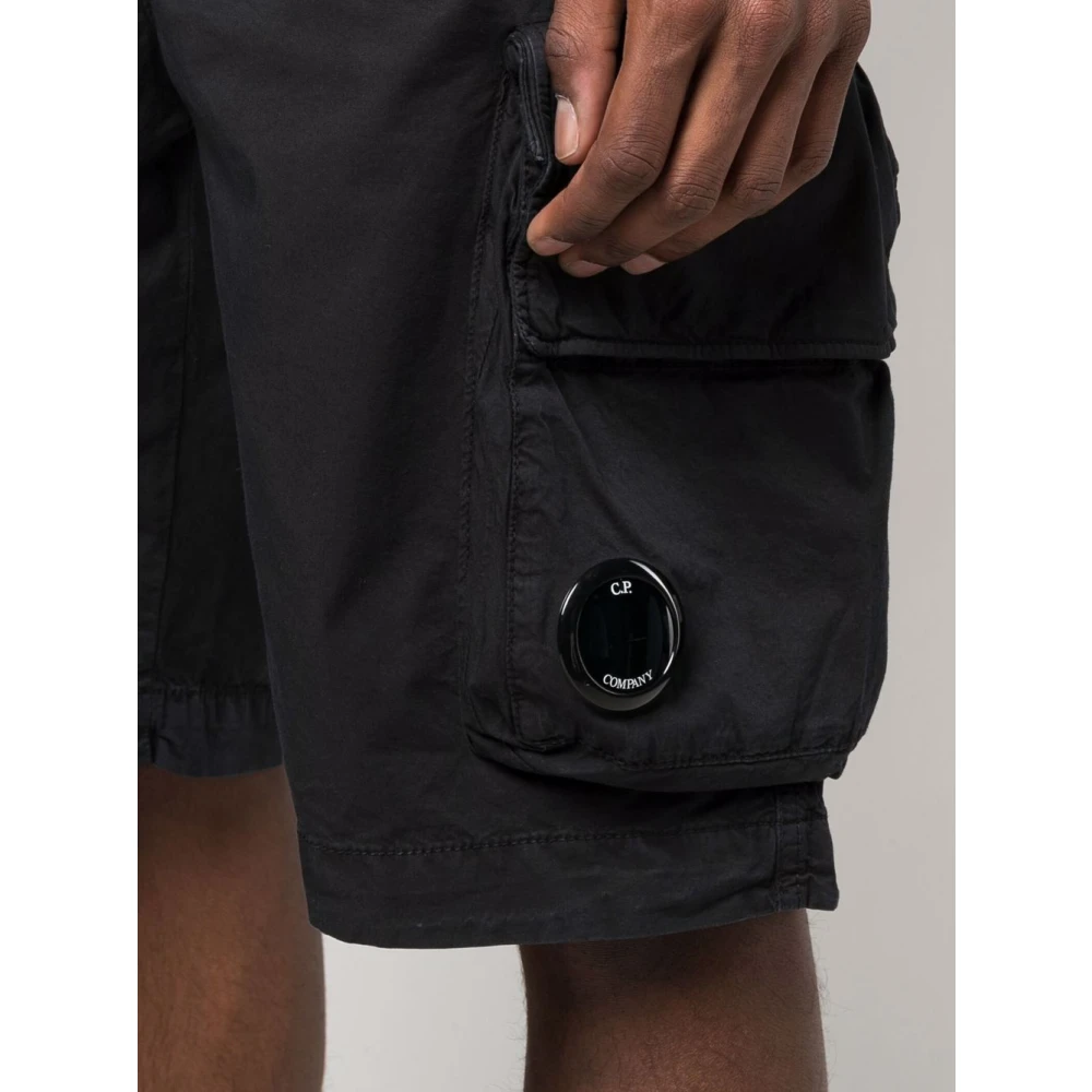 C.P. Company Utility Shorts in Twill Stretch Black Heren