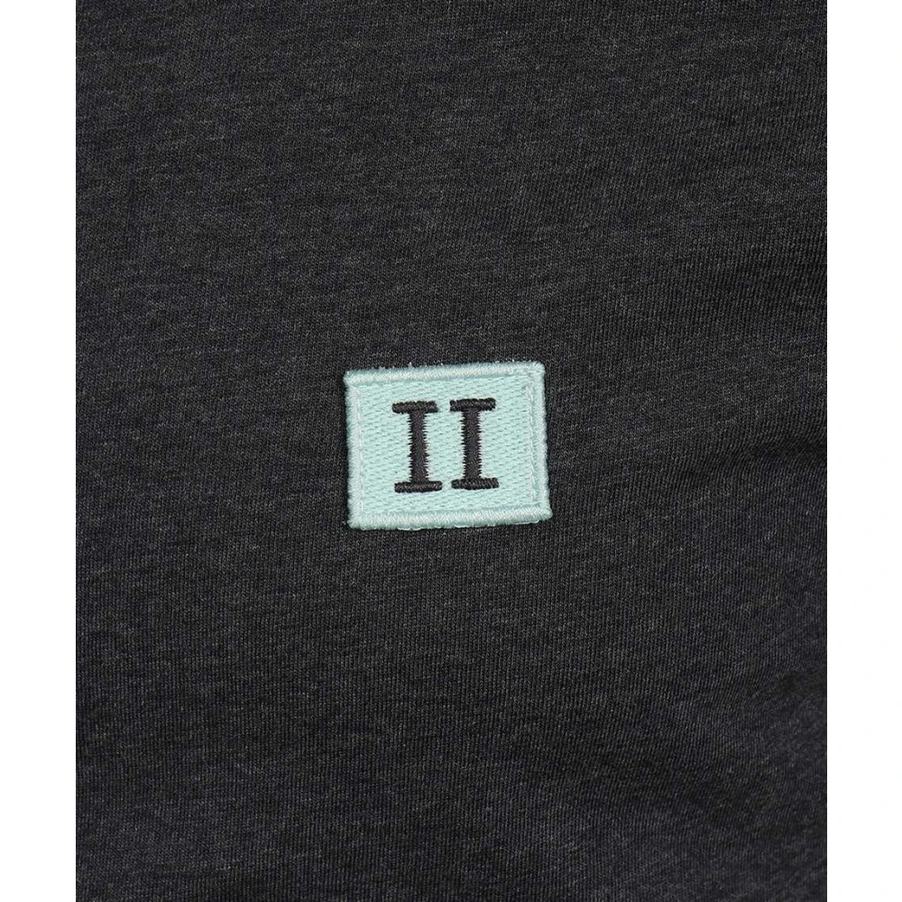 Les Deux Geribbelde katoenen T-shirt Blue Heren