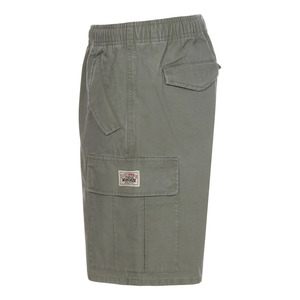 Stüssy Groene Cargo Shorts met Elastische Tailleband Green Heren