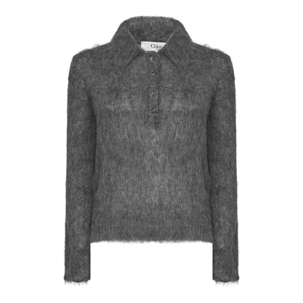 Chloé Gray Chloè Jumpers - Female - Round-Neck Knitwear - M - Knitwear
