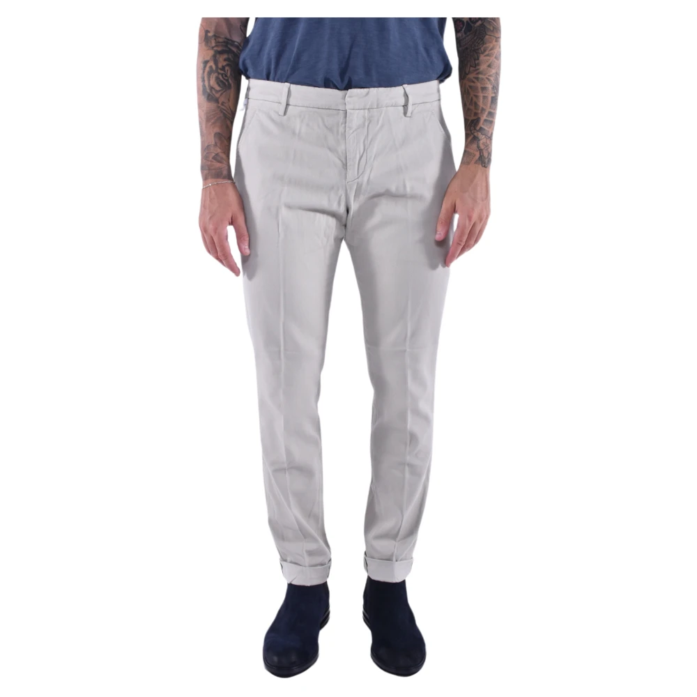 Dondup Regular Fit Lichtgrijze Broek Gray Heren