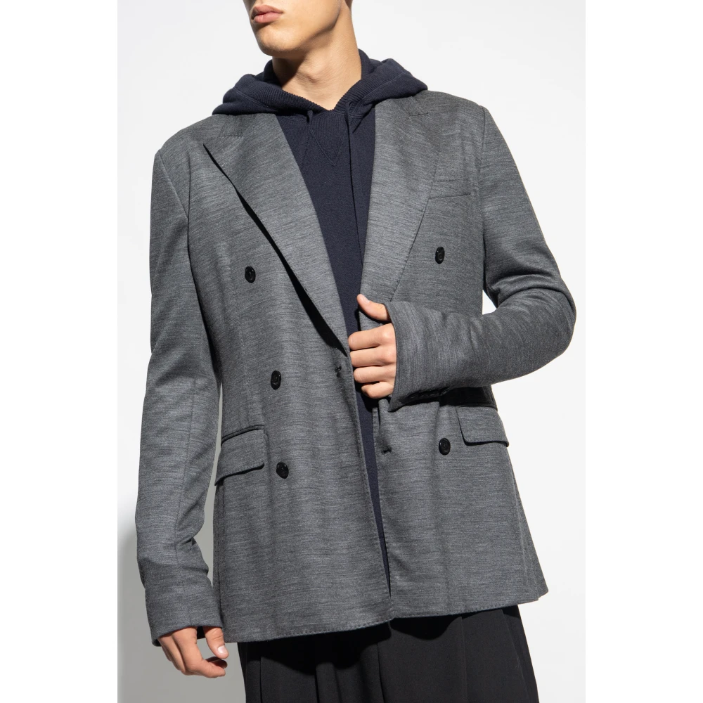 Dolce & Gabbana Dubbelrijige jas Gray Heren