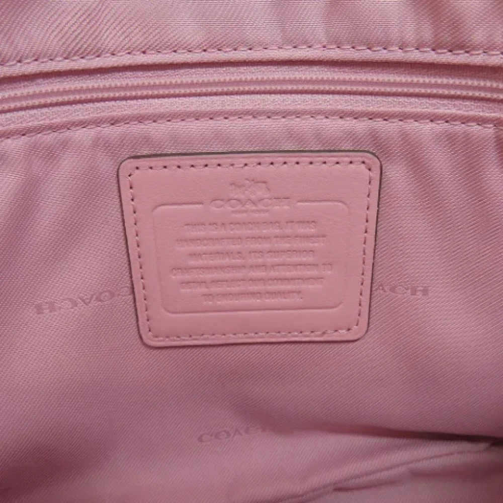 Coach Pre-owned Leather handbags Pink Dames