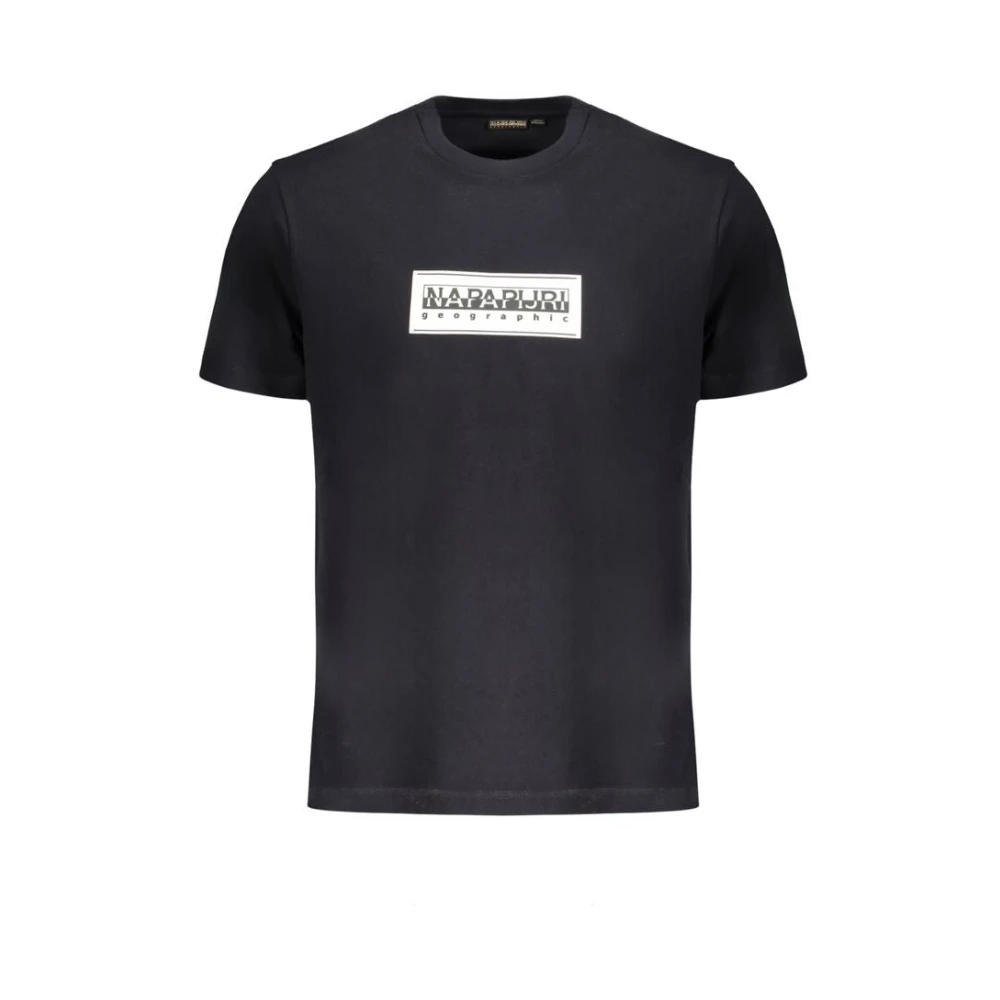 Napapijri Zwart Katoenen T-shirt Black Heren