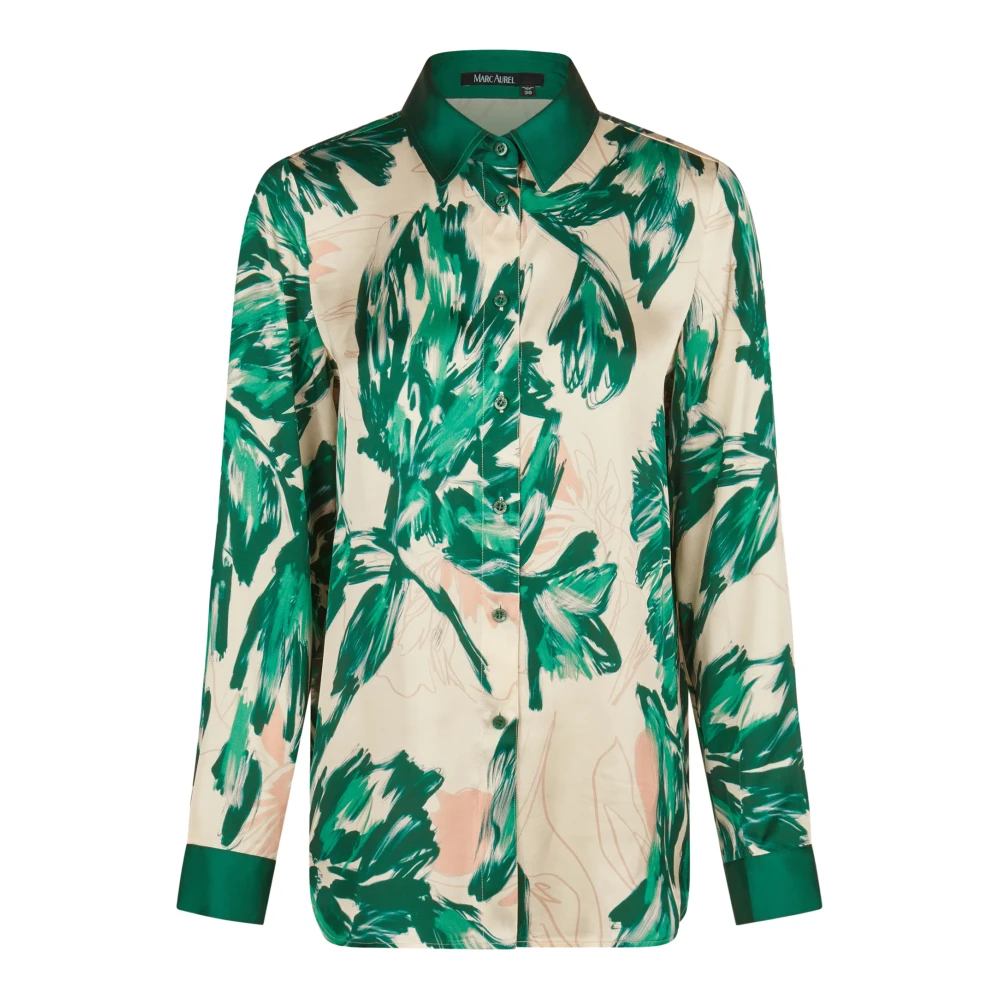 Marc Aurel Vrouw Multicolor Overhemden Dames, Veelkleurig, 2XL, Satijn, Viscose Satijnen Blouse