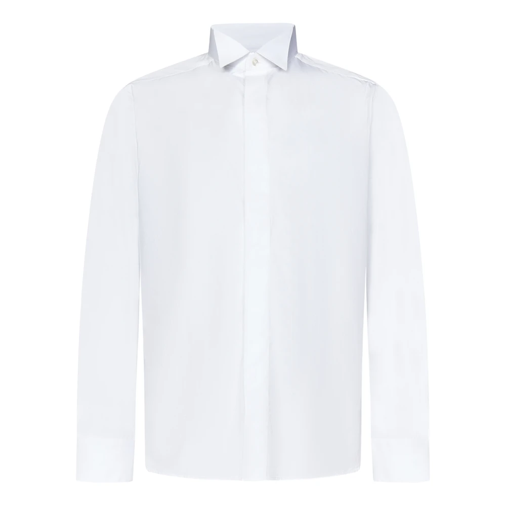 Low Brand, Skjorta, Herr, 2Xl, Vit Casual Skjorta för Män