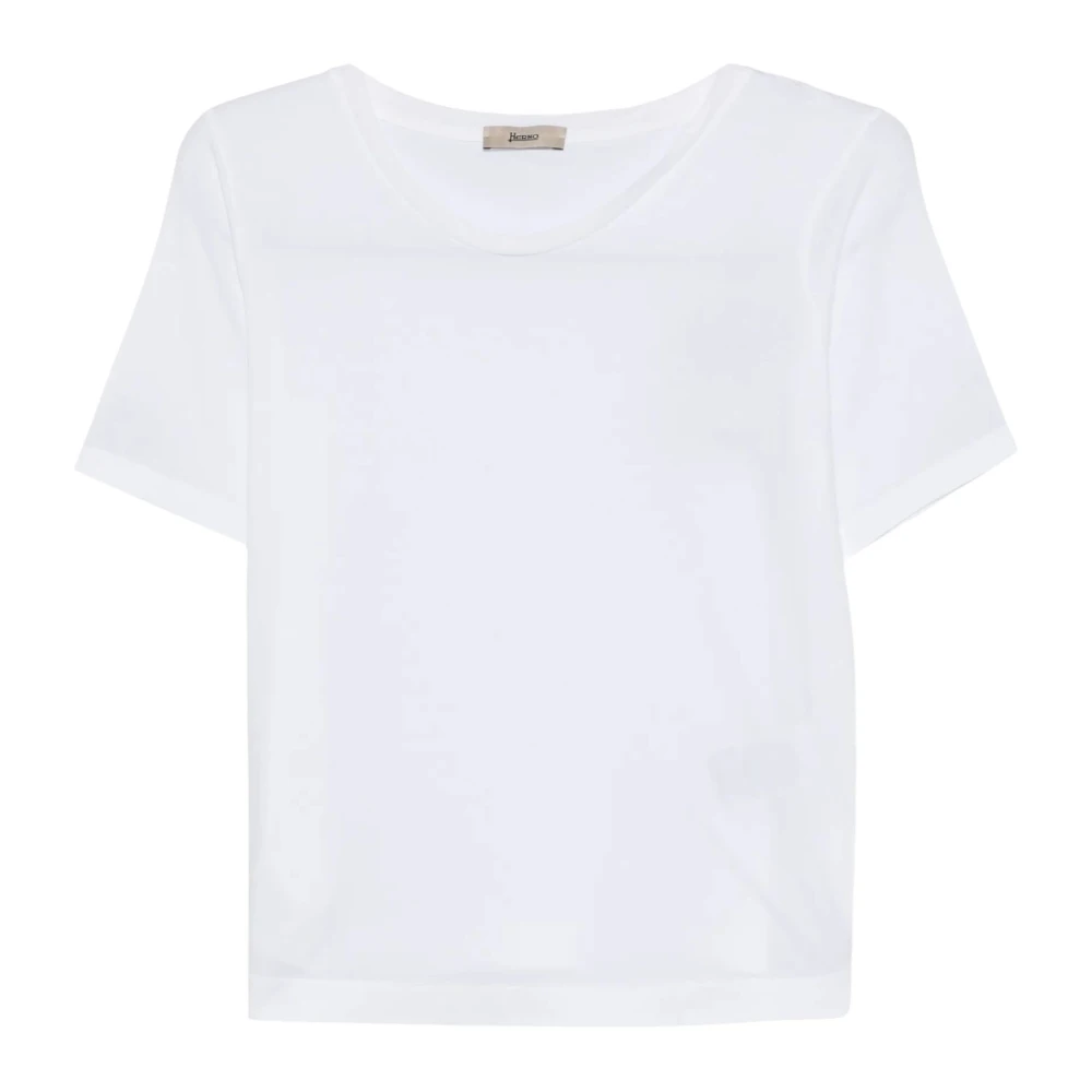 Herno Women's White Crew Neck T-Shirt