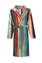 zigzag-print-hooded-bathrobe