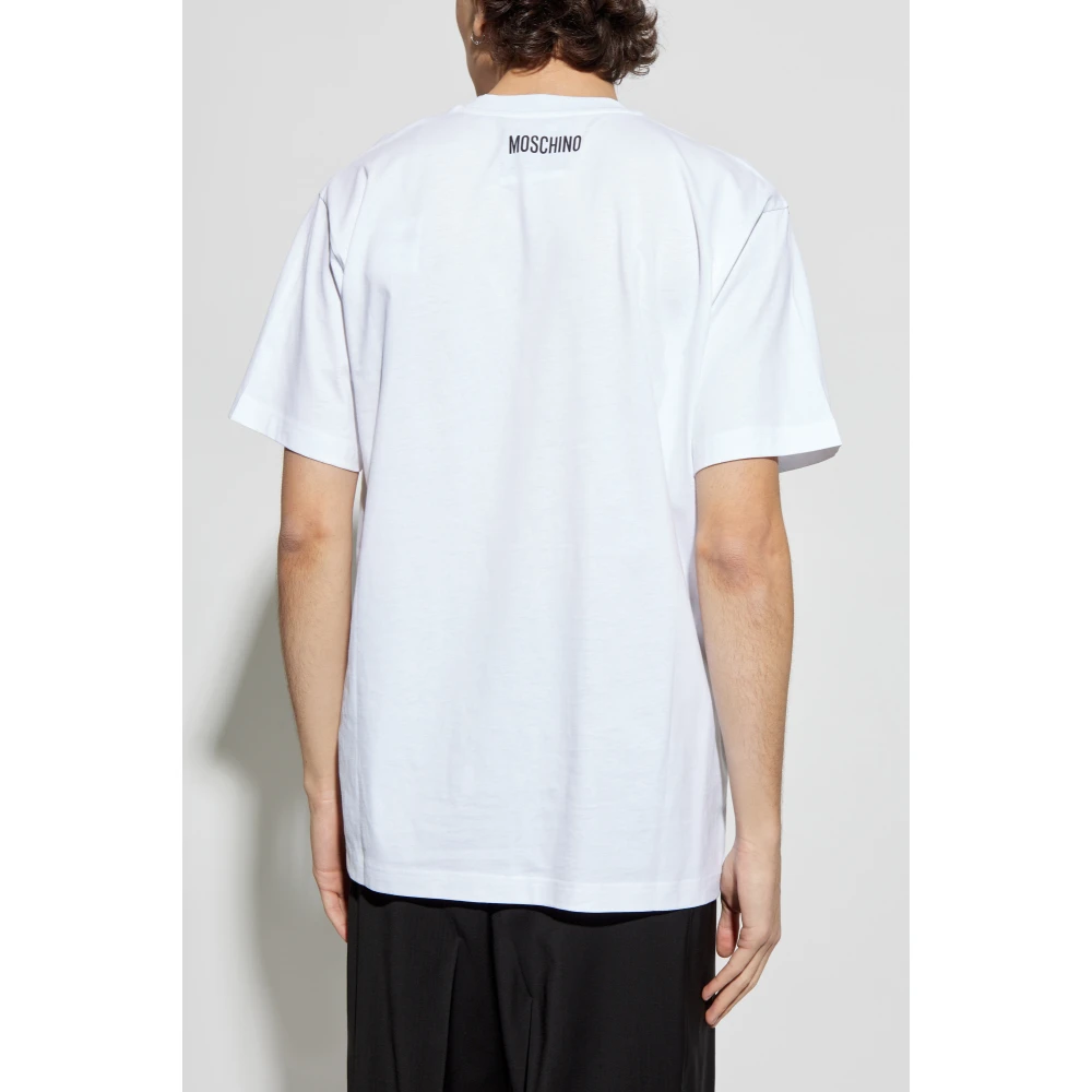 Moschino T-shirt met print White Heren