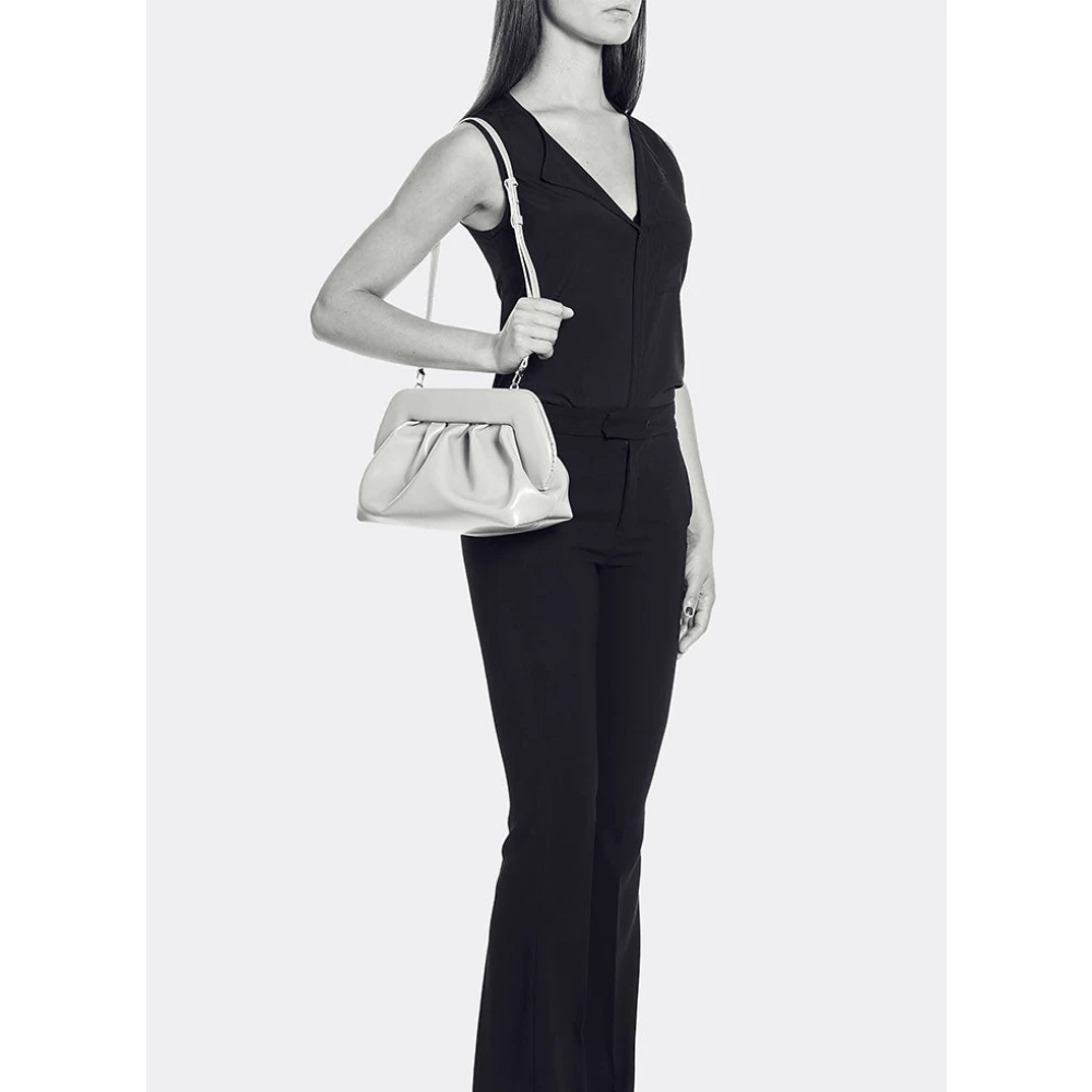 THEMOIRè Vegan Fabric Clutch Tas Magnetische Sluiting White Dames