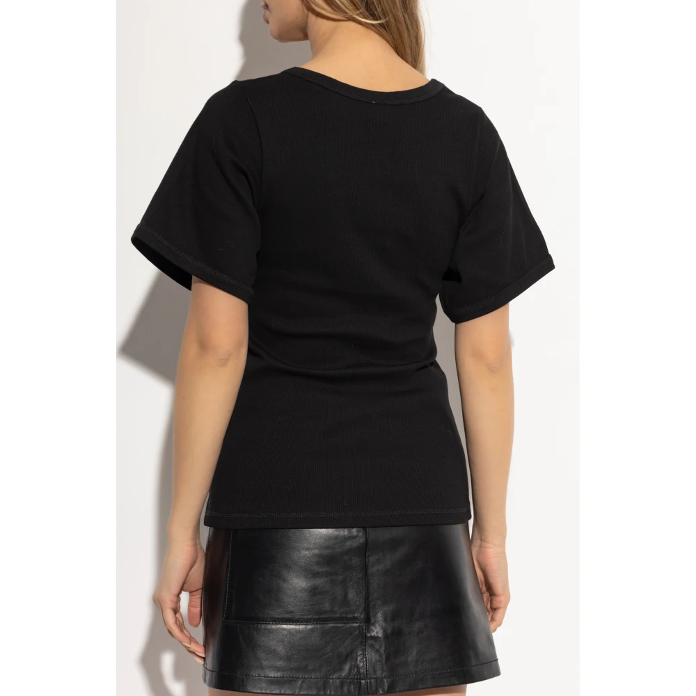 By Malene Birger Geribbelde top Lunai By Herenne Birger Black Dames