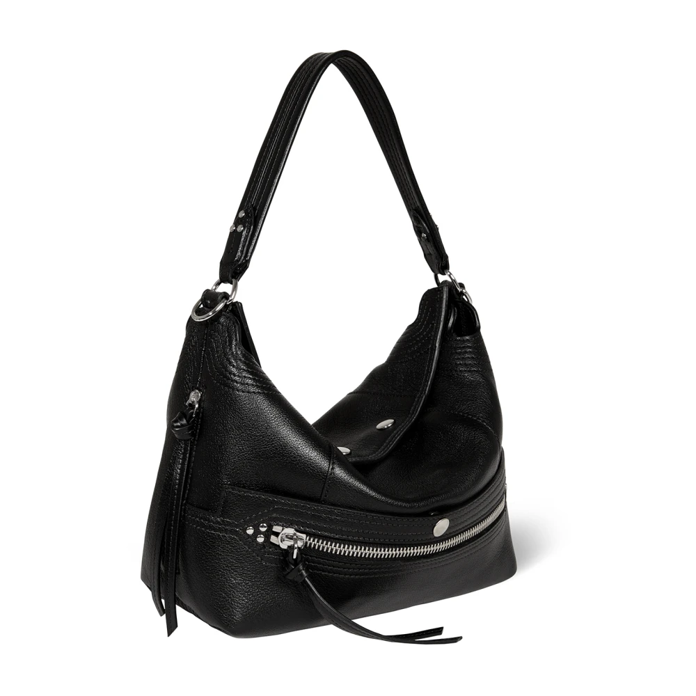 Jérôme Dreyfuss Zwarte Baguette Hobo Crossbody Tas Black Dames