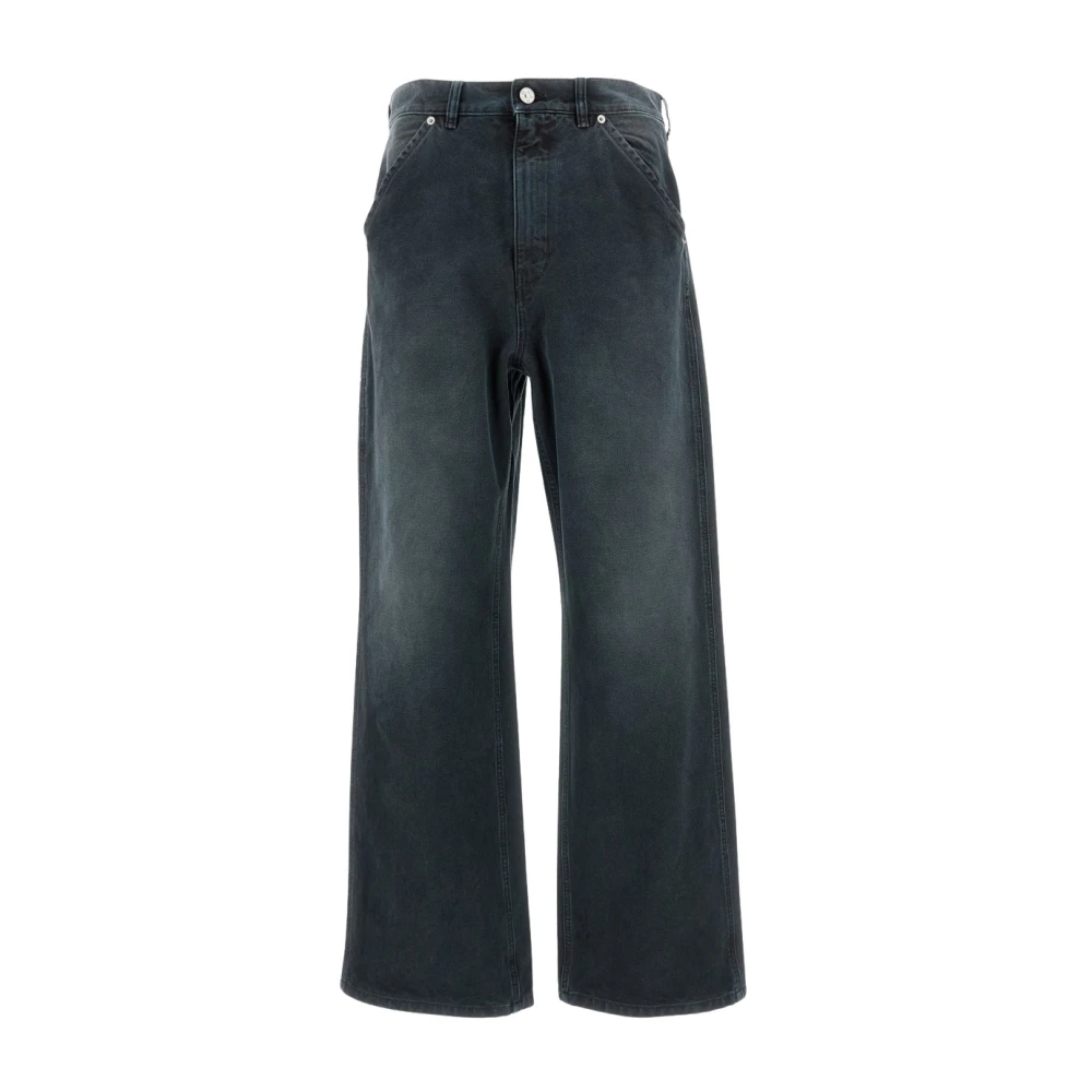Marni Homme Bleu Jeans, Taille: M Pantalon En Toile Avec Patch Drapeau