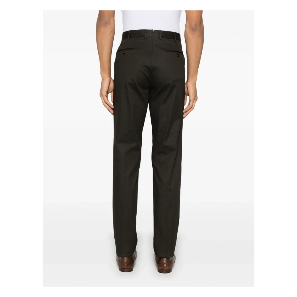 Ermenegildo Zegna Katoenen broek met zij- en achterzakken Brown Heren