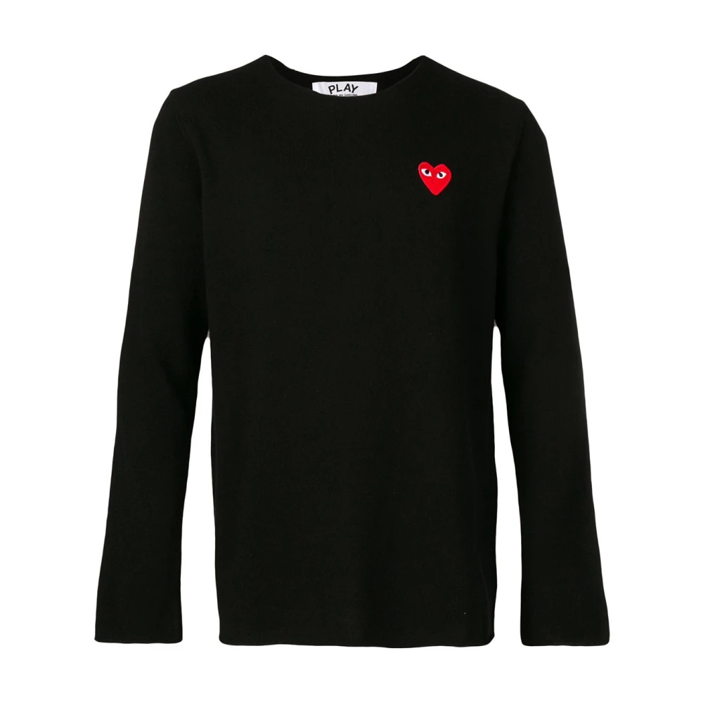 Comme des Garçons Play Zwarte Logo Patch Jumper Sweater Black Heren