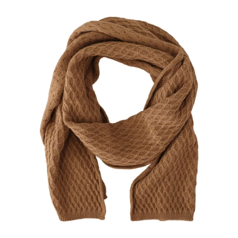 Dolce & Gabbana Women's Brown Cashmere Cable Knit Scarf