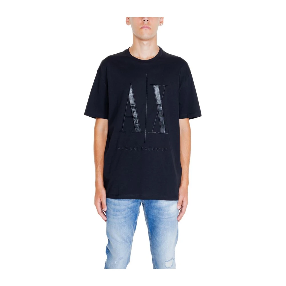 Armani Exchange Katoenen T-shirt Collectie Black Heren