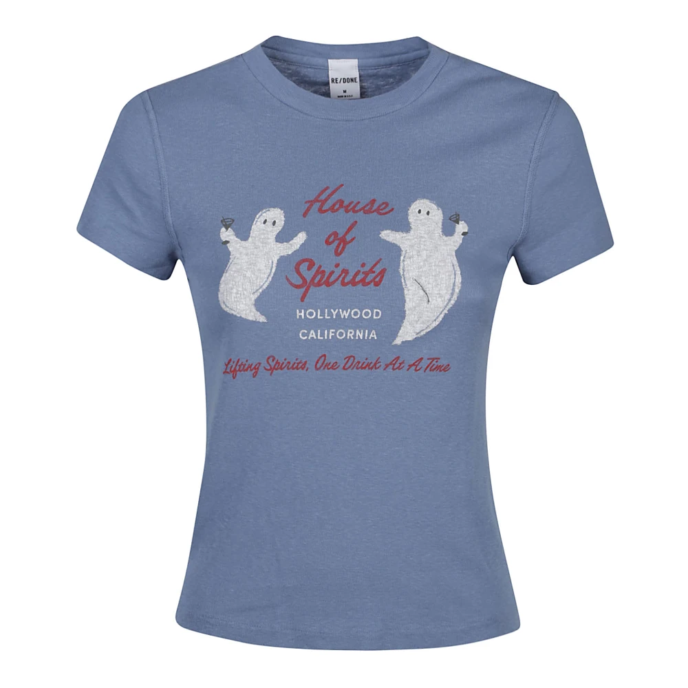 Re Done Retro Spirits Grafisch T-shirt Blue Dames