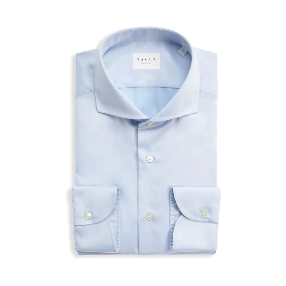 Xacus Reis Shirt Evolution Fit Blauw Blue Heren